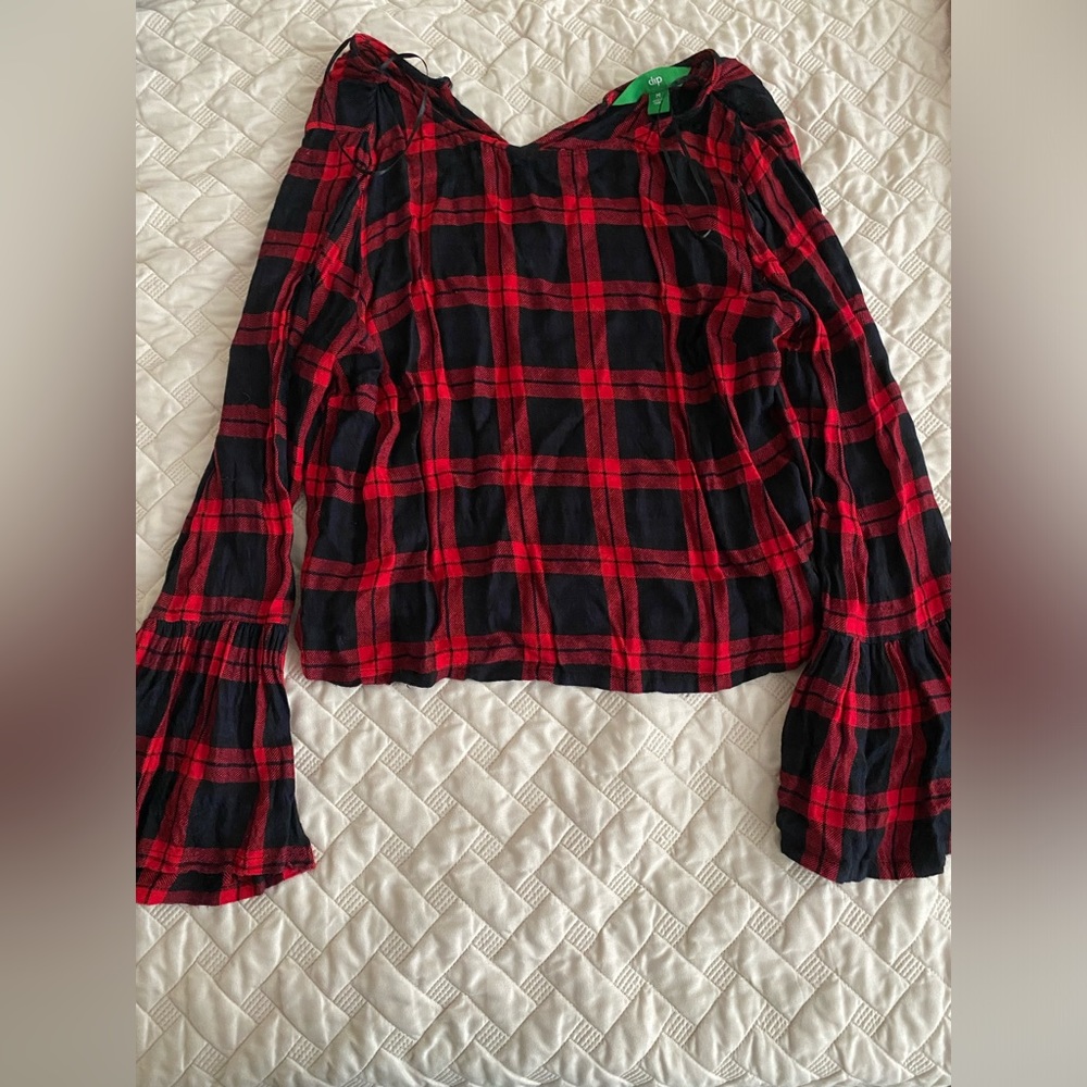 Dip Buffalo Plaid Blouse
